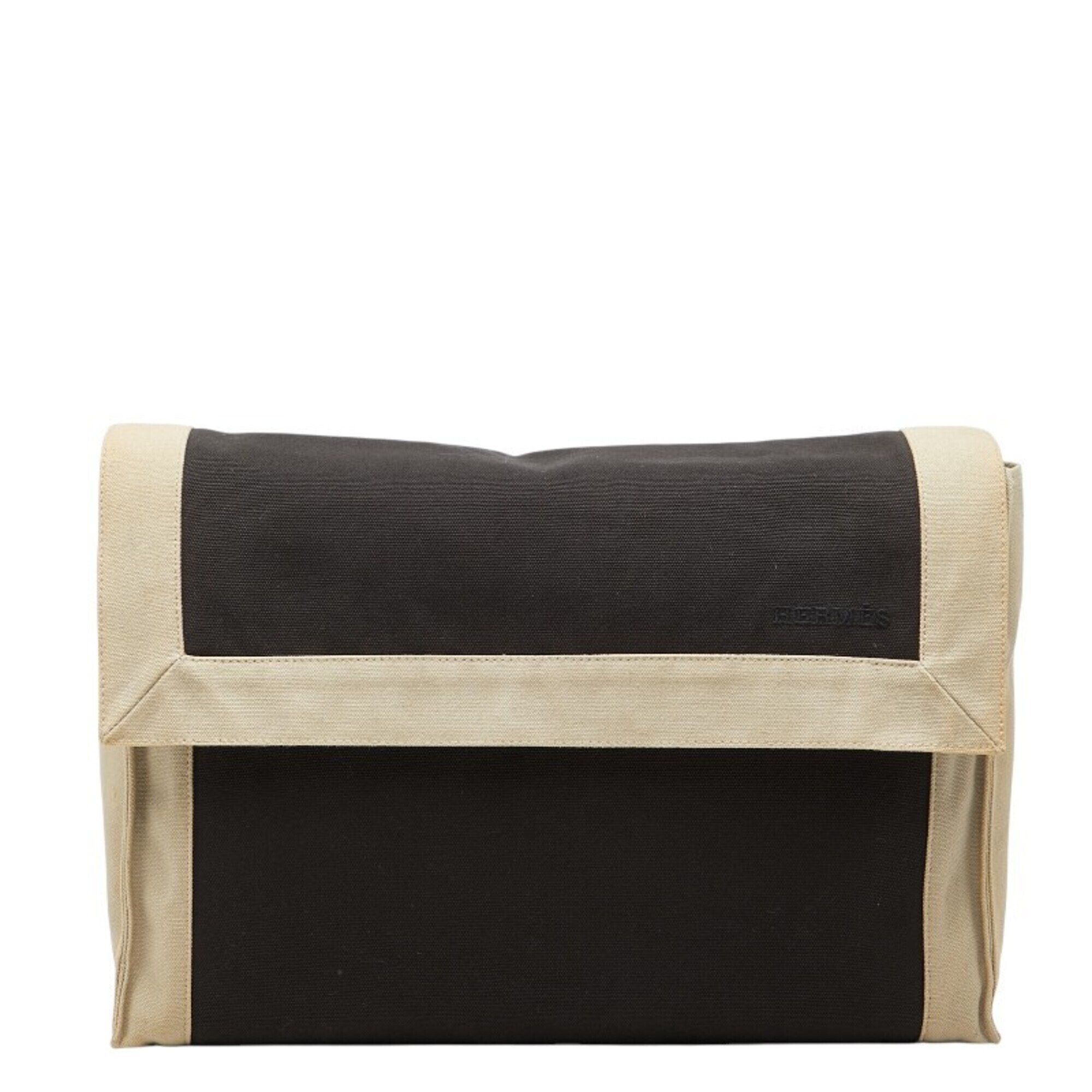 Hermes Tapidocell Clutch Bag, Second Black/Beige, Cotton, Women's Hermes